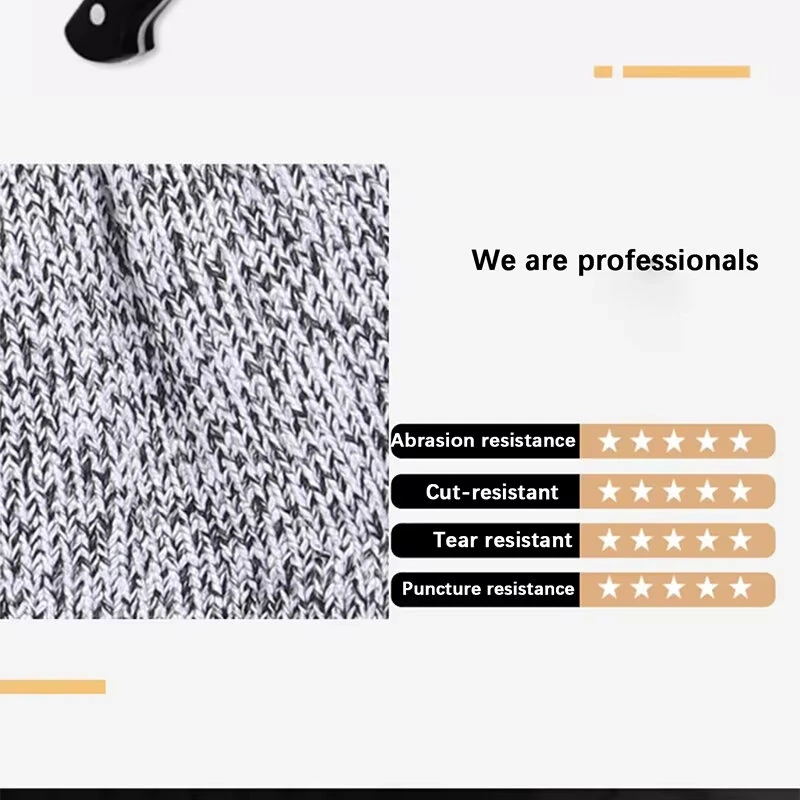 (image for) IPRee Level 5 Cut Proof Stab Resistant Wire Metal Glove Kitchen Fishing Cuts Gloves for Oyster Shucking Fish Gardening Safety Gloves